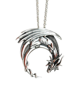 Dragon In The moon Necklace