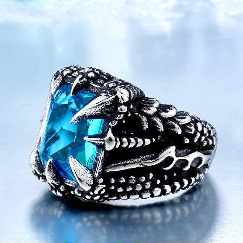 925 Sterling Silver Men's Dragon Claw Ring - Stylish Dragon Ring for Men