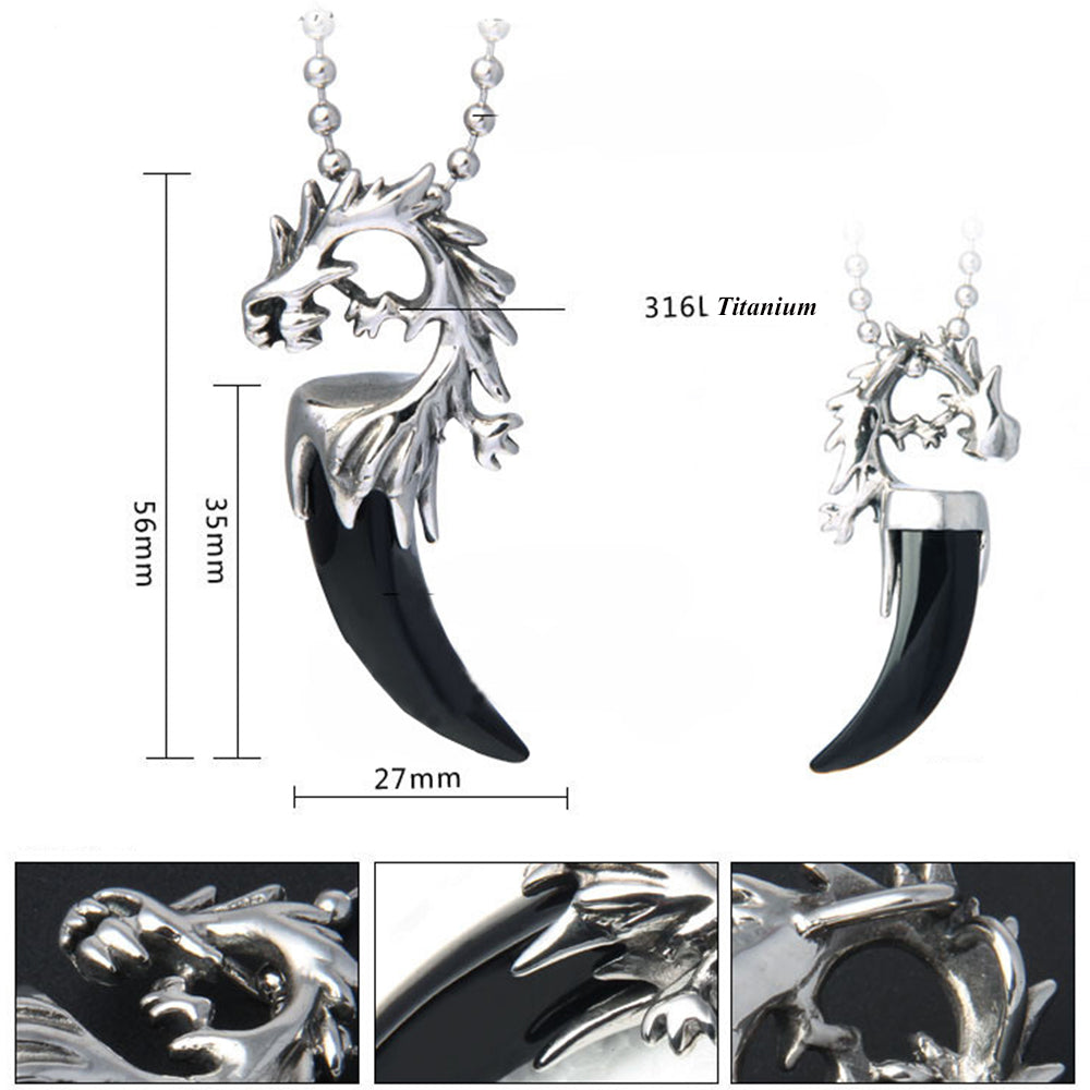 Titanium Steel Dragon Necklace