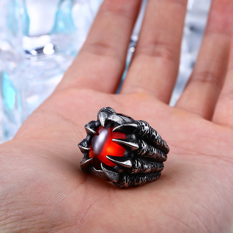 Jax Grey Stainless Steel Dragon Claw Ring | In stock! | Moody Mason