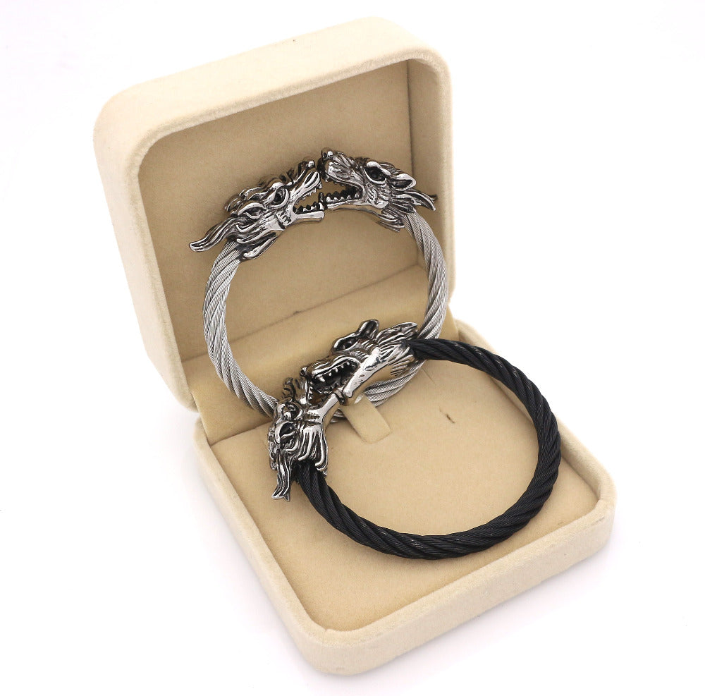 Twisted Cable Bangle Dragon Bracelets