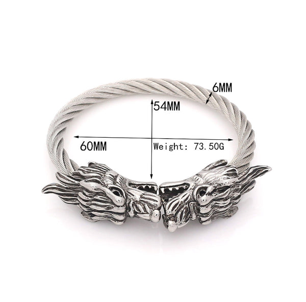 Twisted Cable Bangle Dragon Bracelets