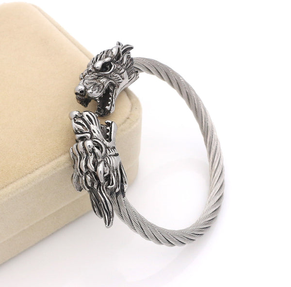 Twisted Cable Bangle Dragon Bracelets