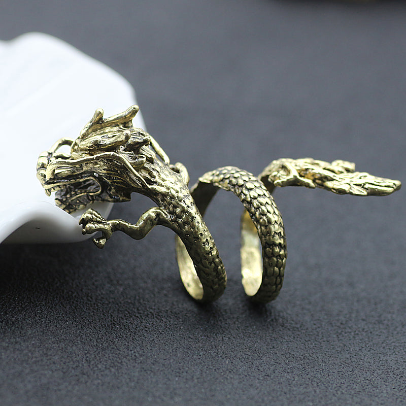 Bronze Punk Dragon Ring