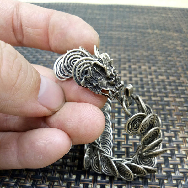 Tibetan Silver Dragon Bracelet