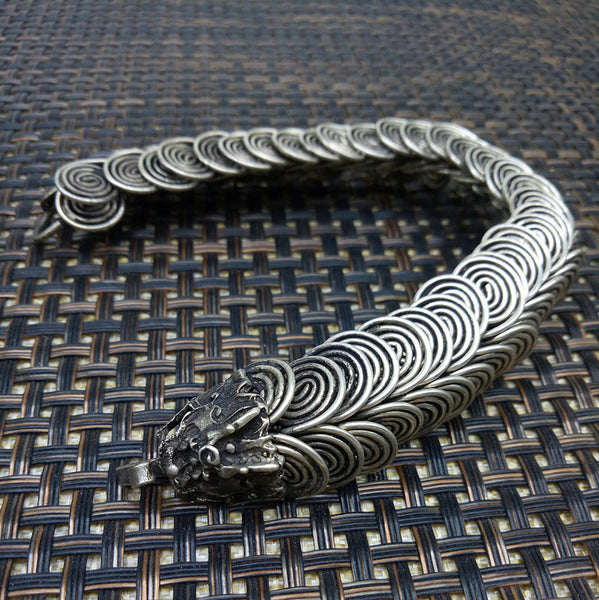 Tibetan Silver Dragon Bracelet