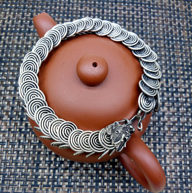 Tibetan Silver Dragon Bracelet