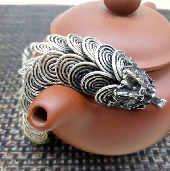 Tibetan Silver Dragon Bracelet