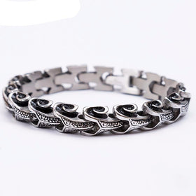 Stainless Steel Dragon Grain Bracelets