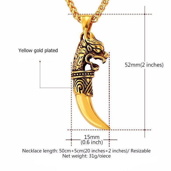 Dragon Teeth Charm Necklace