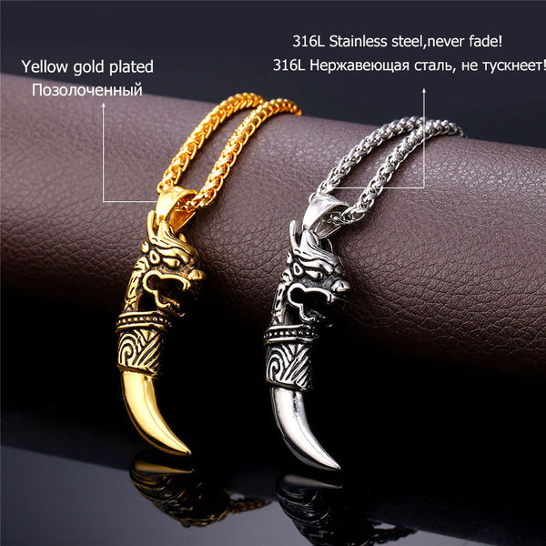 Dragon Teeth Charm Necklace