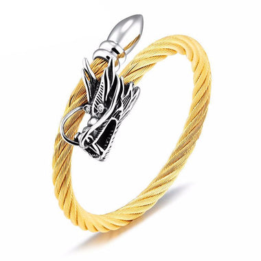 Twisted Cable Cuff Dragon Bangle