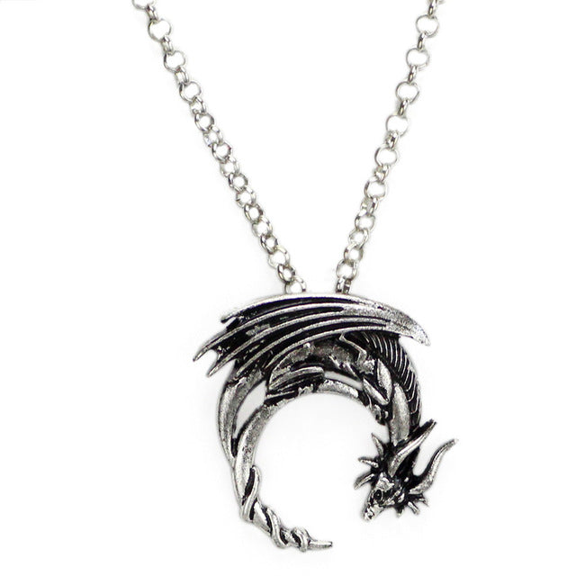 Dragon In The moon Necklace
